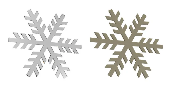 Snowflake Ice Glass Beige Icon White Background Illustration — стокове фото