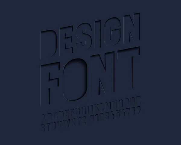 Шрифт Cutout Designer Векторном Формате — стоковый вектор
