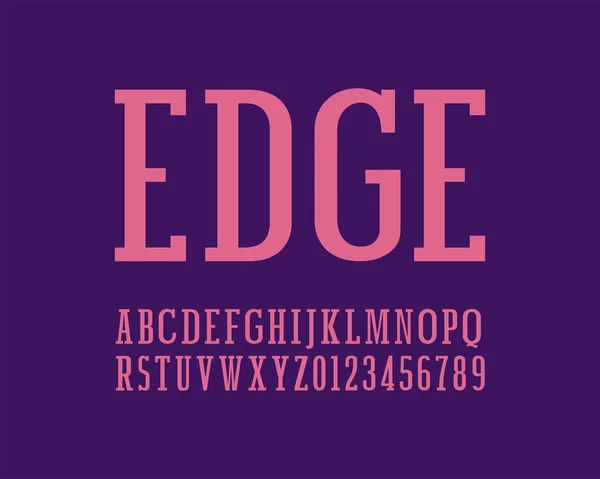 Edge Font Set Vector Format — Stock Vector