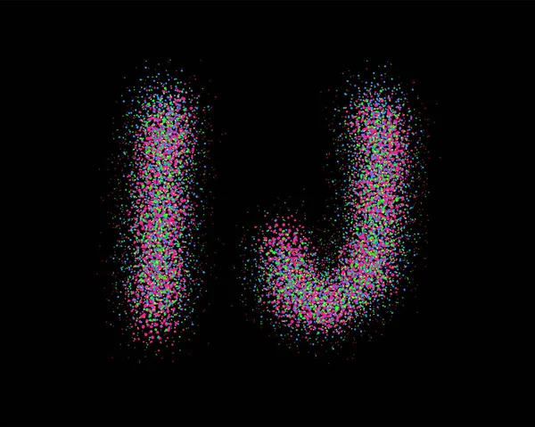 彩色喷涂字体集矢量格式 信I和J — 图库矢量图片
