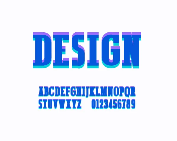 Designer Font Set Vector Format — Stock Vector