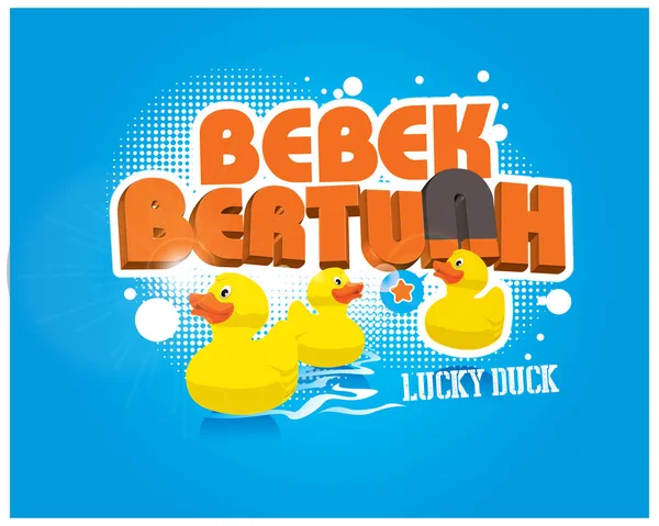 Diversión Feria Circo Juegos Masthead Diseño Traducción Lucky Duck — Archivo Imágenes Vectoriales