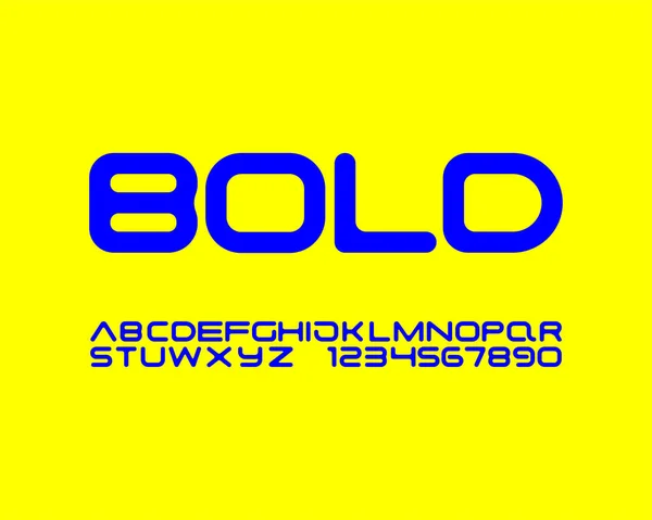 Bold Rounded Designer Conjunto Fontes Formato Vetorial —  Vetores de Stock