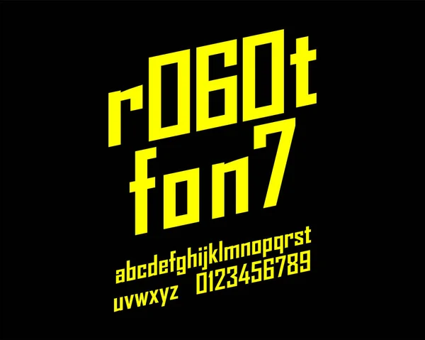 ベクトルフォーマットに設定されたロボット未来フォント — ストックベクタ