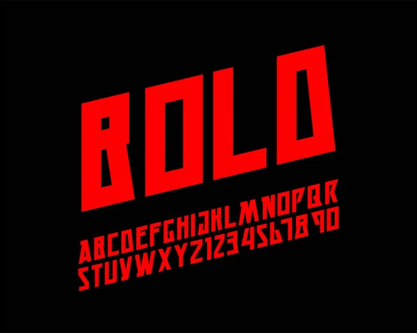 Bold Edgy Designer Font Set Vector Format — Archivo Imágenes Vectoriales