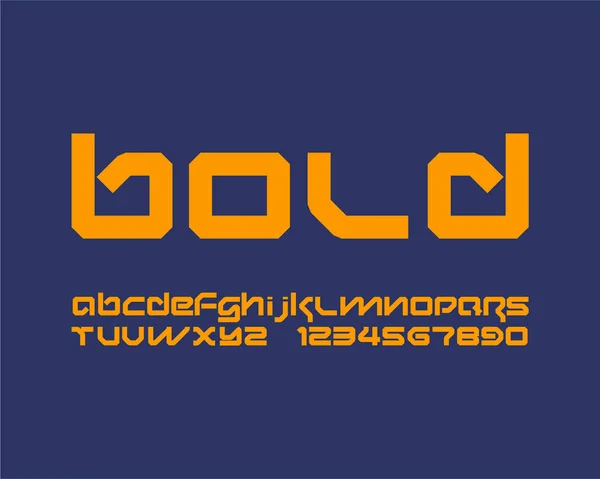 Futuristic Bold Designer Font Set Vector Format — Vector de stock