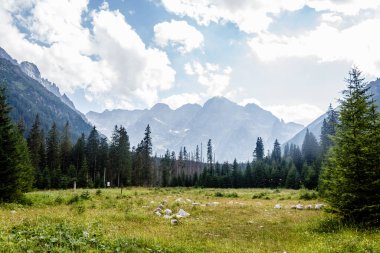 Polonya 'daki Tatra Ulusal Parkı' ndaki dağlar