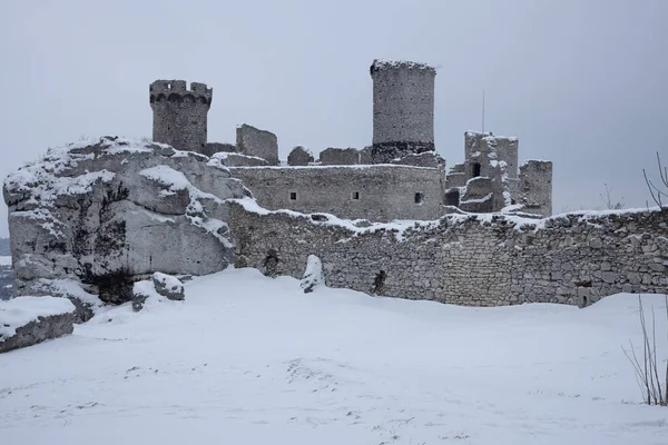 stock image Ruins of the medieval castle in Ogrodzieniec, Poland