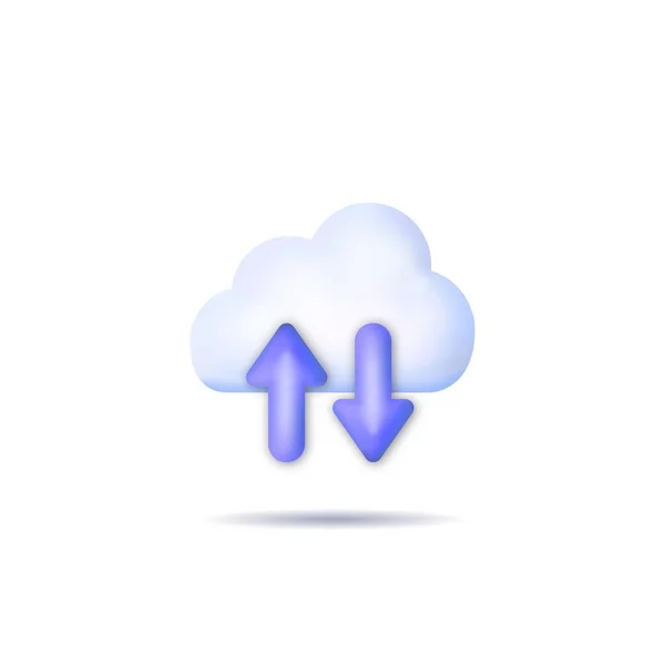 Wolkenpfeil Für Konzeptdesign Technologiesicherheit Cloud Computing Ikonen Der Wirtschaft Vektorsymbole — Stockvektor