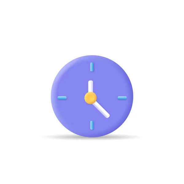 Clock Vector Icon Cartoon Minimal Style Time Keeping Measurement Time — Stock Vector
