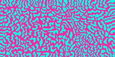 Canlı Soyut Neon Zebra Deseni Arkaplanı - Kalın Pembe ve Cyan Renkli Doku Tasarımı