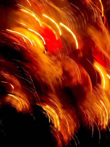 Widok Nocny Zamazana Faktura Neonem Światło Boke Kolorowe Jasne Promienie — Zdjęcie stockowe