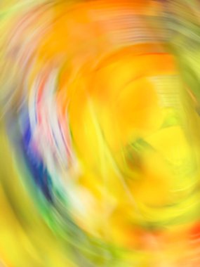 Kalemle boyanmış gökkuşağı arkaplanı. Freehand renkli kalem eğrileri vuruşlar bulanık bokeh arkaplan.