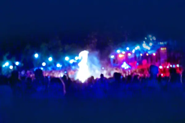 Μοντέρνο Φεστιβάλ Θολή Υφή Bokeh Κατά Διάρκεια Της Καλοκαιρινής Νύχτας — Φωτογραφία Αρχείου