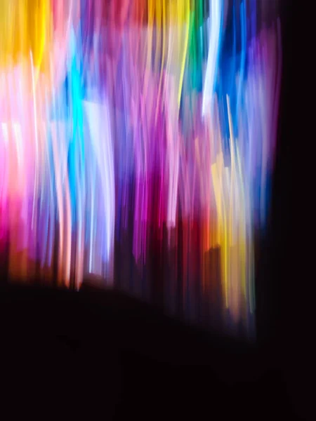 Shiny Glitters Blur Defocused Rainbow Background Rainbow Colorful Blur Black — Photo