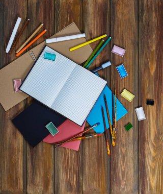 Kopya alanı için boş beyaz sayfa. Boş kopya alanı. Genel görünüm boş defter sayfalarının maketi. 