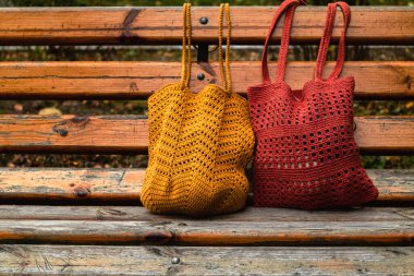 Alışveriş için çevre dostu pamuk torbası. Sıfır atık.