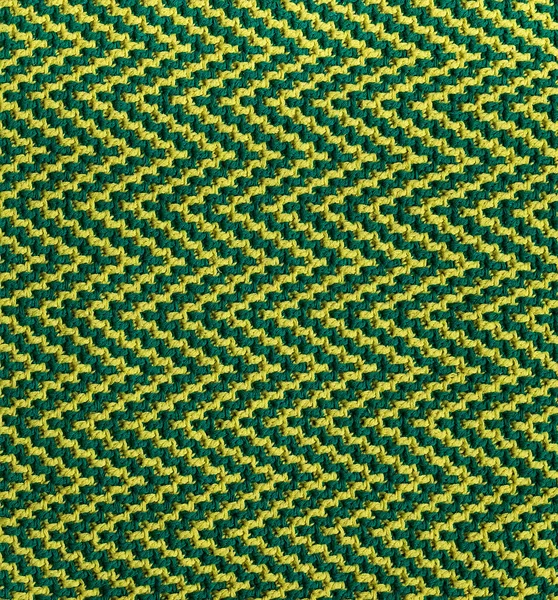 Crochet Wave Pattern Yellow Green Overlay Mosaic Pattern — Stock Photo, Image
