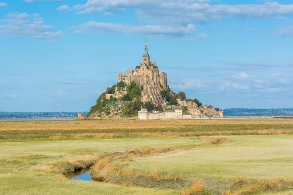 Scenic View Mont Saint Michel Normandy France Dramatic Sky — Stock Photo, Image