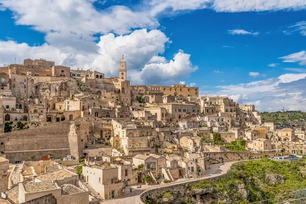 Scenic View City Matera Italy Dramatic Sky — Stock Photo, Image