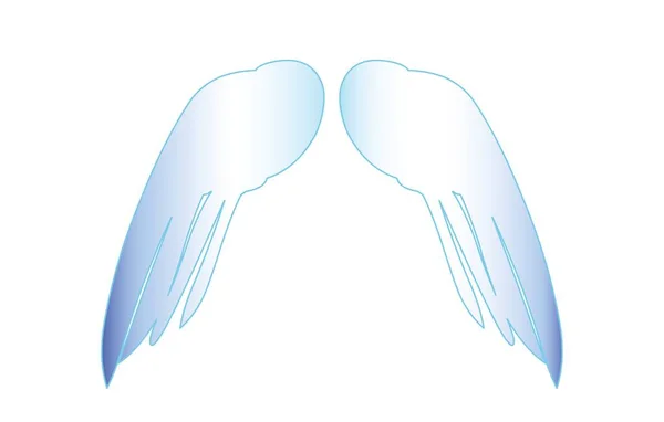 Ангельські Крила Стилізація Векторна Ілюстрація 300 Dpi Cmyk Color Плоский — стоковий вектор