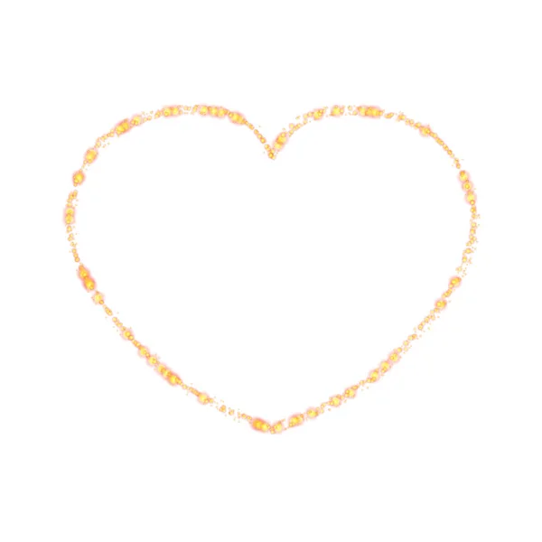 Coração Moldura Decorativa Fundo Branco — Fotografia de Stock