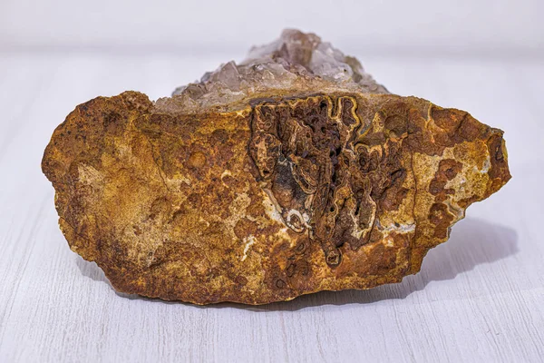 Detalhes Fragmento Geode Cristal Quartzo — Fotografia de Stock