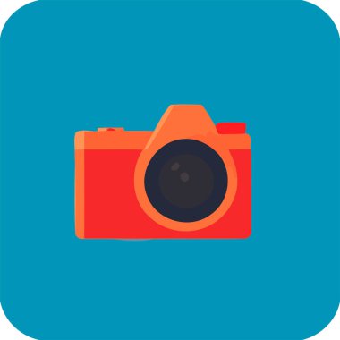 Minimalist ve ikonik kamera simgesi. Uygulamalar, web siteleri ve grafik tasarımları için mükemmel