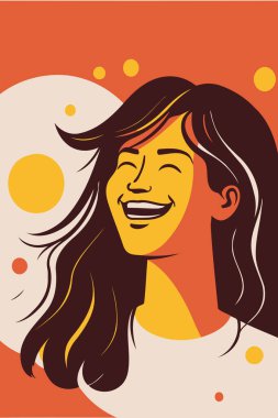 Illustration of adult woman illustrating international women's day with fictional character not based on real model