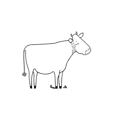 Farm animal vector drawing an adult big cow