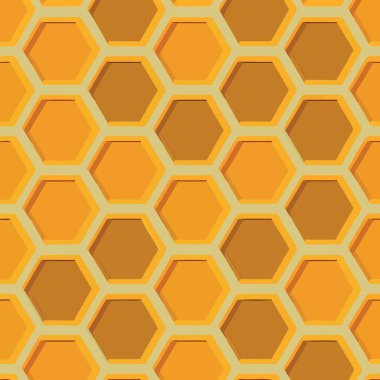 honeycomb based yellow hexagonal pattern vector illustration