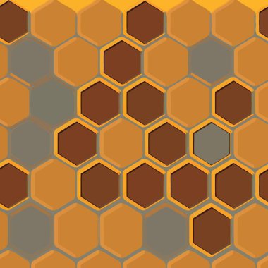 honeycomb based yellow hexagonal pattern vector illustration