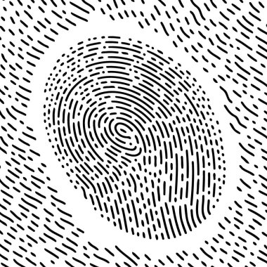 Fingerprint based abstract vector illustration for background