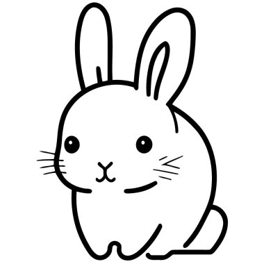 Bunny rabbit mammal animal head vector illustration