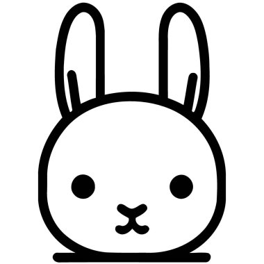 Bunny rabbit mammal animal head vector illustration