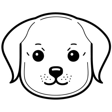 Cute dog domestic animal head vector illustration