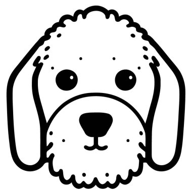 Cute dog domestic animal head vector illustration