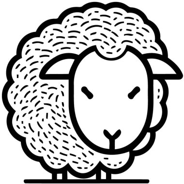 animal mammal sheep head isolated vector illustration
