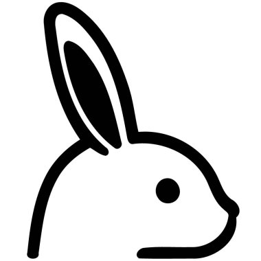 animal head mammal rabbit bunny vector illustration black and white