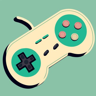 technological object electronic video game controller vector illustration