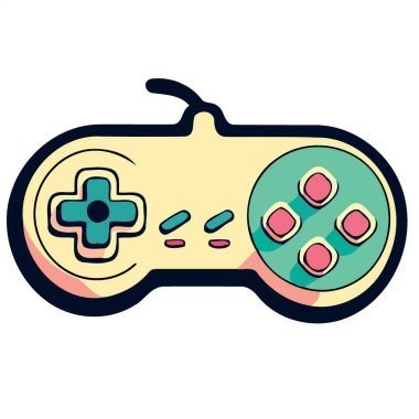 technological object electronic video game controller vector illustration