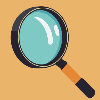 magnifying glass optical object isolated minimalistic vector illustration