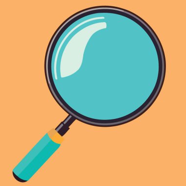 magnifying glass optical object isolated minimalistic vector illustration