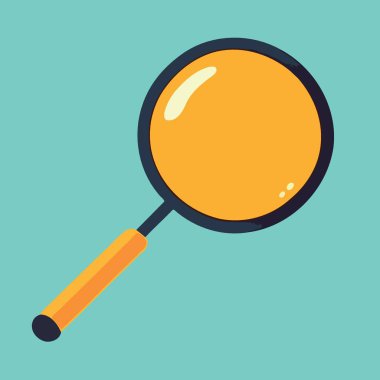magnifying glass optical object isolated minimalistic vector illustration