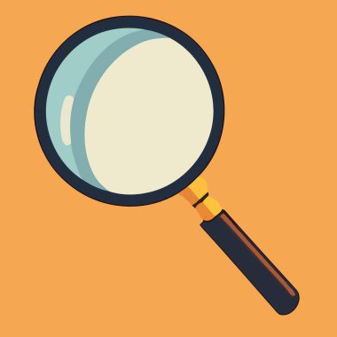 magnifying glass optical object isolated minimalistic vector illustration