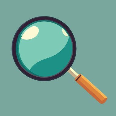 magnifying glass optical object isolated minimalistic vector illustration