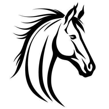 equine horse animal head pattern vector illustration