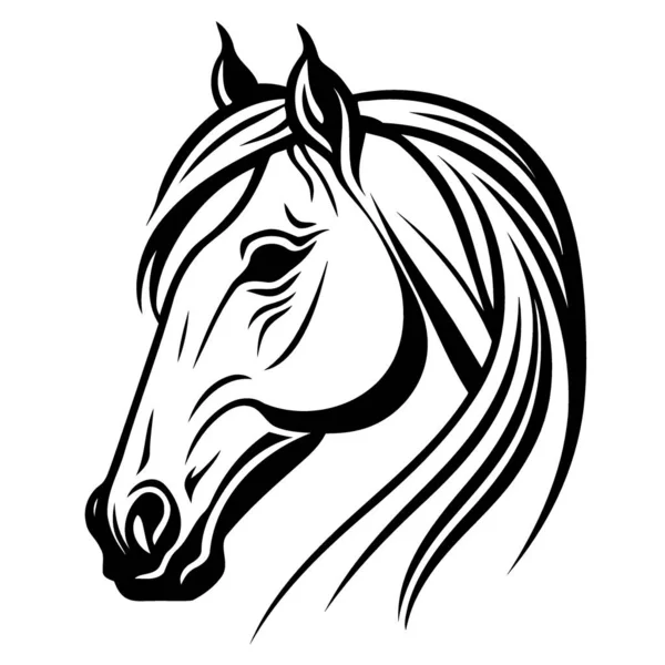 equine horse animal head pattern vector illustration