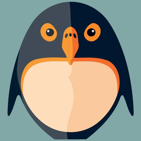 Animal Bird Common Blue Penguin Ilustração Vetorial Minimalista — Vetor de Stock