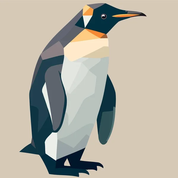 Zwierząt Ptak Wspólny Niebieski Pingwin Minimalistyczny Wektor Ilustracja — Wektor stockowy
